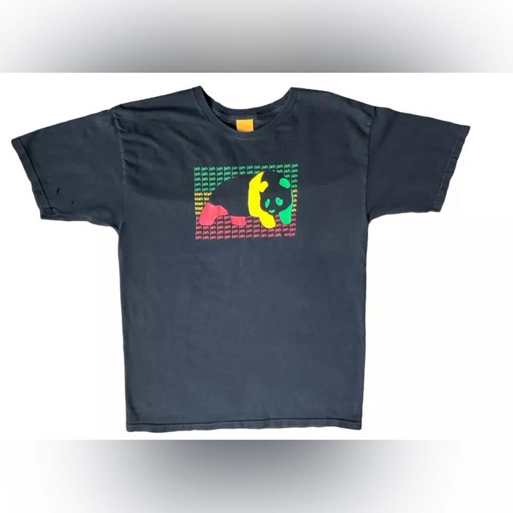Vintage Enjoi Panda Logo Black Shirt Size Large Mens Jah Blah